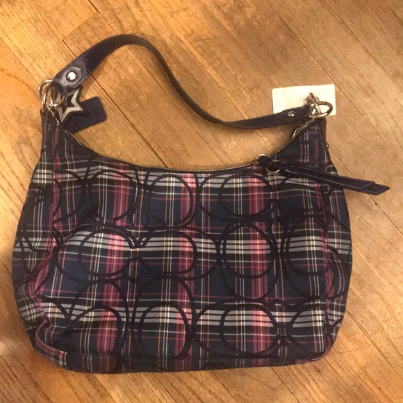 plaid coach handbag